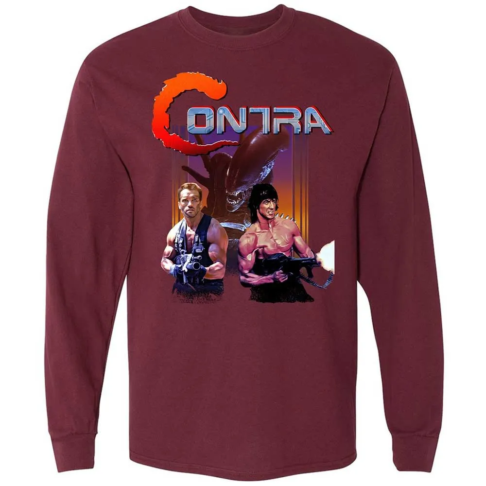 Long Sleeve T-Shirt - F8AHF1XJ - Maroon - 6
