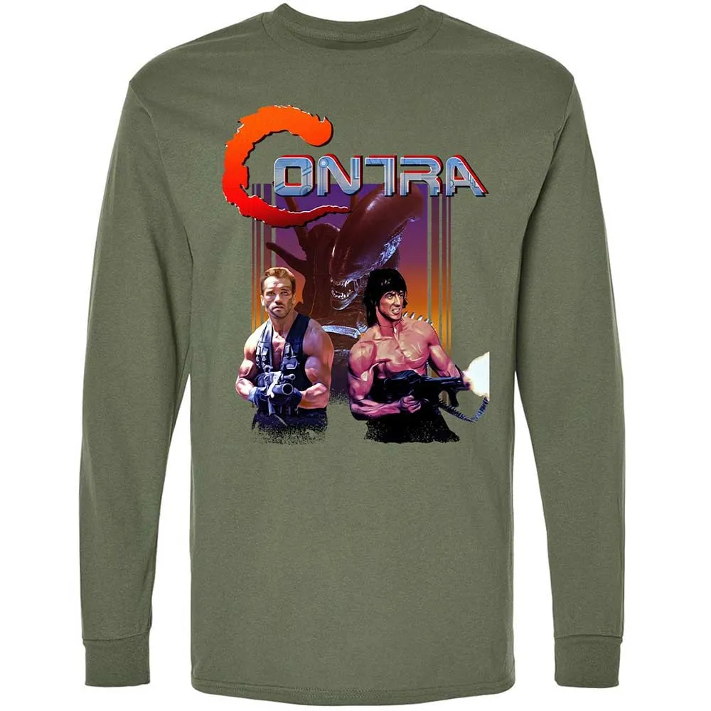 Long Sleeve T-Shirt - F8AHF1XJ - Military Green - 9