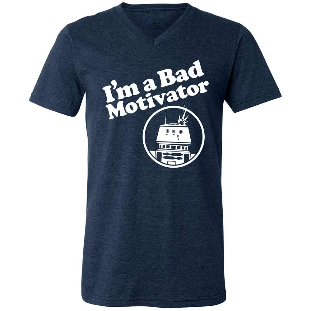 Unisex V-Neck T-Shirt - L1WZAMZG - Heather Navy - 3