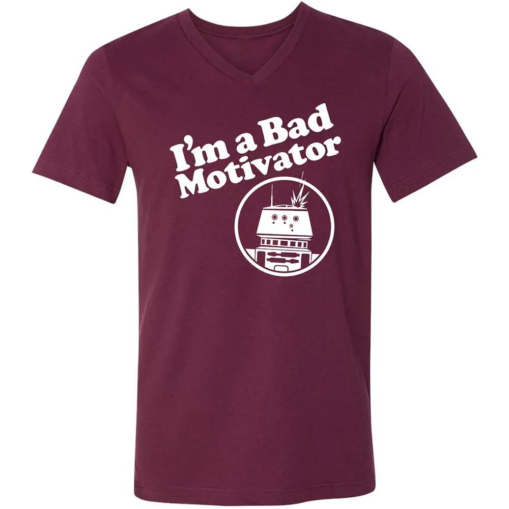 Unisex V-Neck T-Shirt - L1WZAMZG - Maroon - 8
