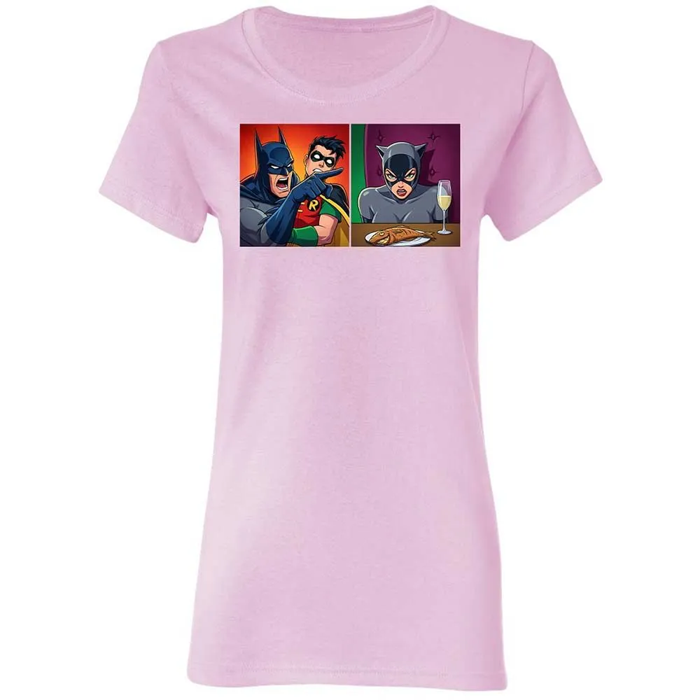 Bat Yelling at Catwoman - Light Pink - 8