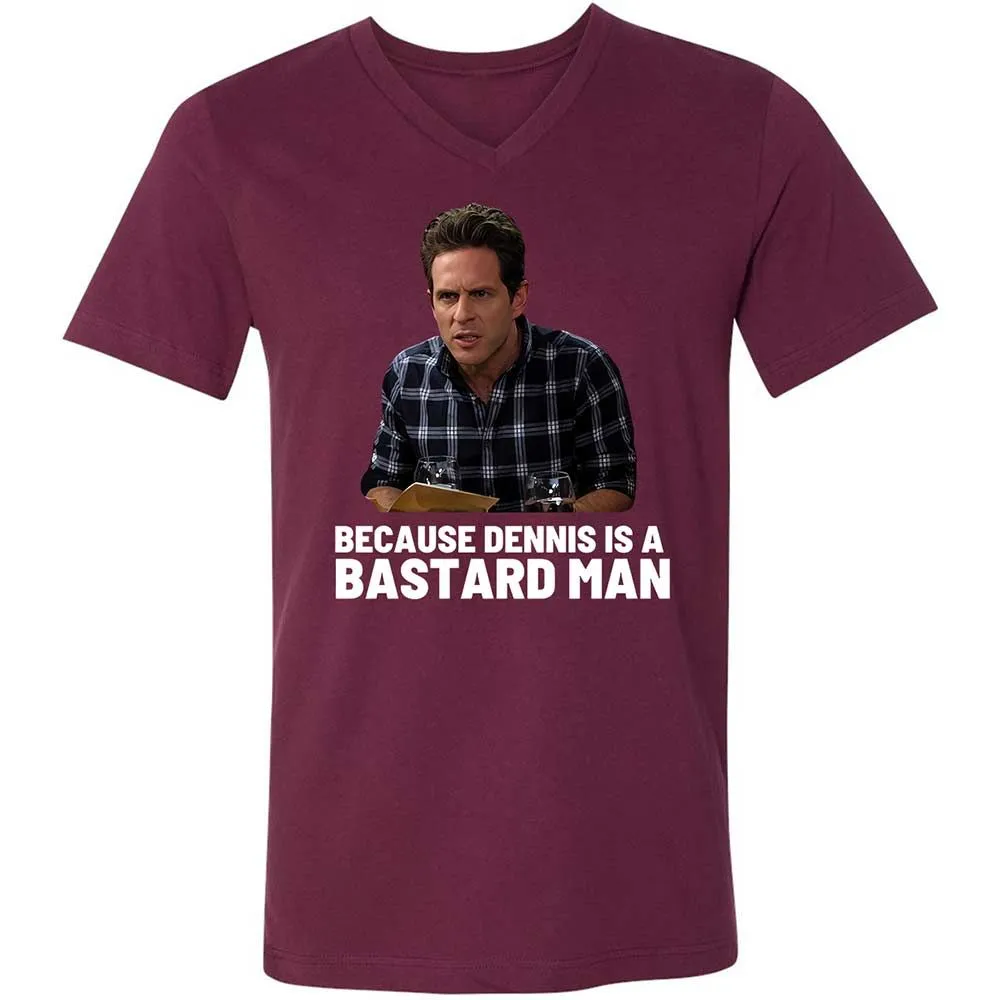 Unisex V-Neck T-Shirt - 2BV5YD9Z - Maroon - 8