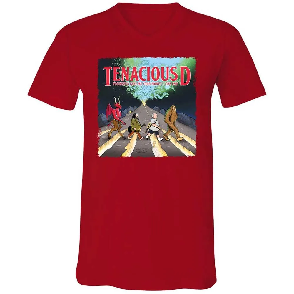 Unisex V-Neck T-Shirt - WTB8PQE3 - Red - 5