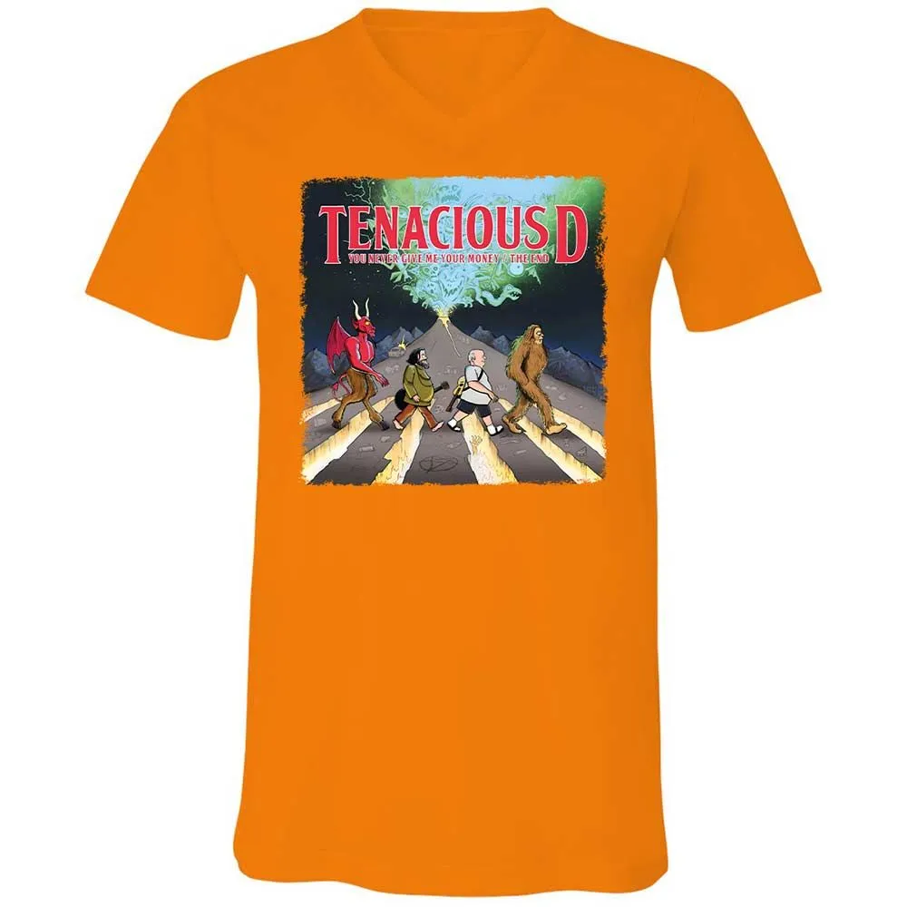 Unisex V-Neck T-Shirt - WTB8PQE3 - Orange - 7