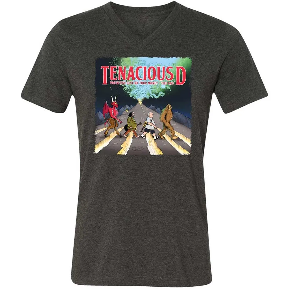 Unisex V-Neck T-Shirt - WTB8PQE3 - Dark Grey Heather - 8
