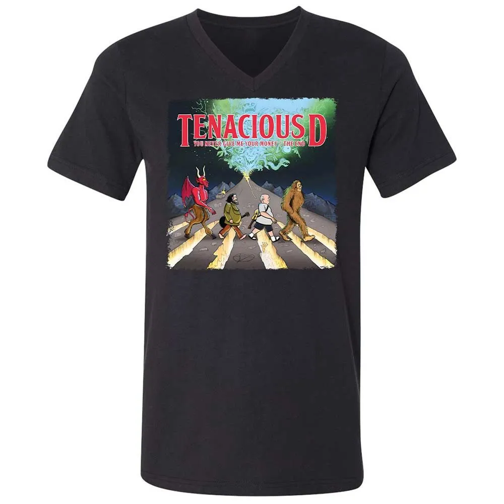 Unisex V-Neck T-Shirt - WTB8PQE3 - Black - 11