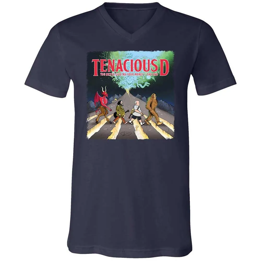 Unisex V-Neck T-Shirt - WTB8PQE3 - Navy - 12