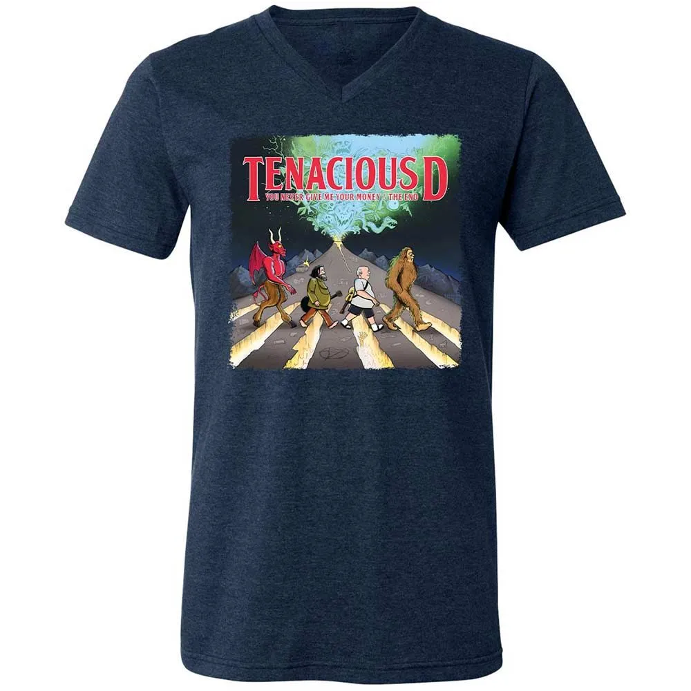 Unisex V-Neck T-Shirt - WTB8PQE3 - Heather Navy - 13