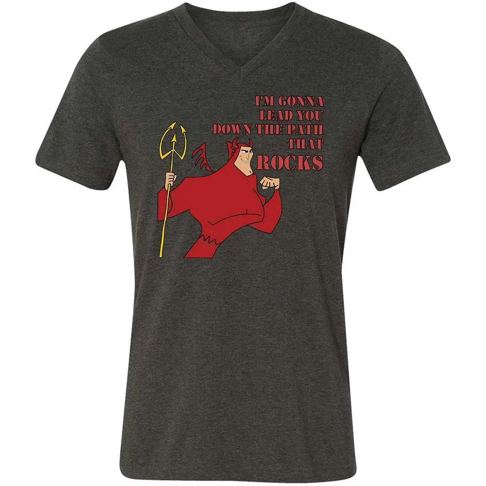 Unisex V-Neck T-Shirt - 7NCTY8E4 - Dark Grey Heather - 9