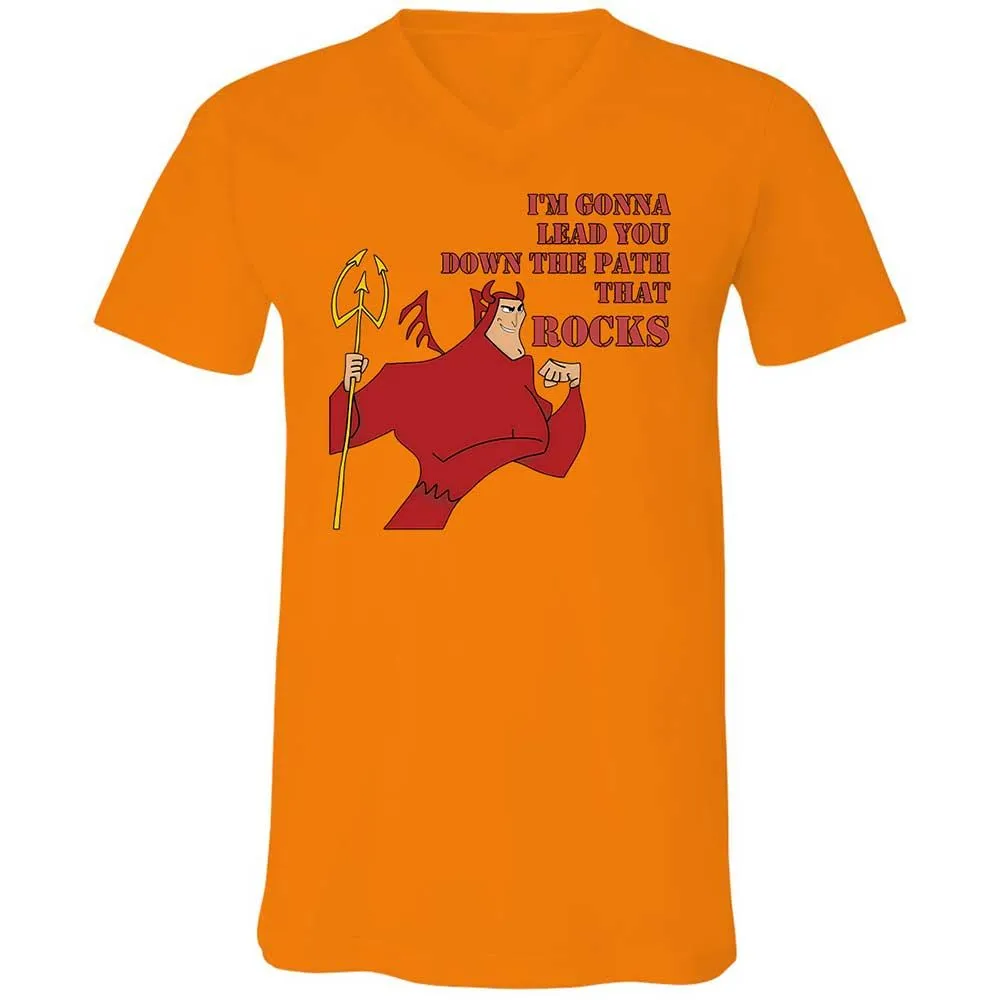 Unisex V-Neck T-Shirt - 7NCTY8E4 - Orange - 12