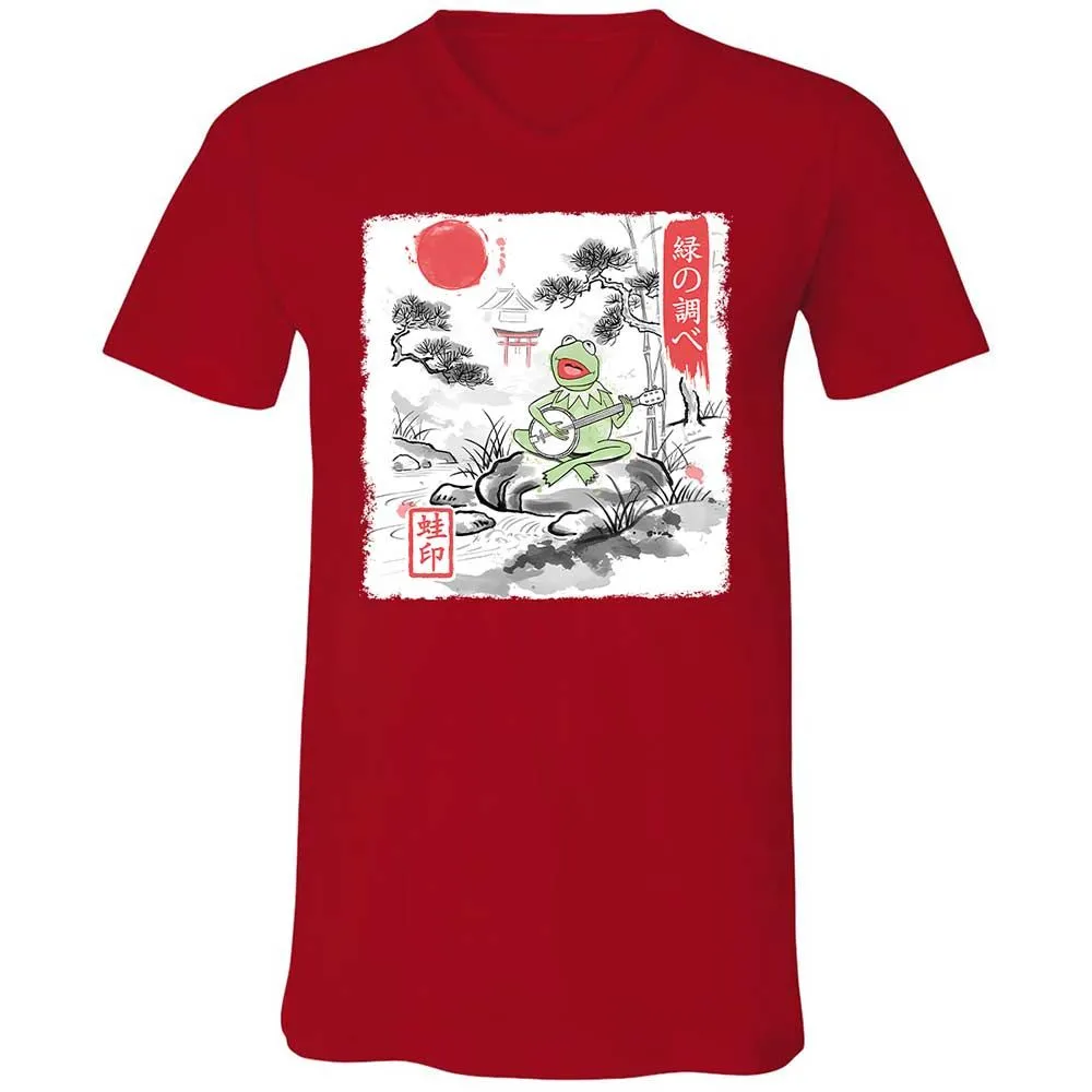 Unisex V-Neck T-Shirt - 3ML226GT - Red - 5