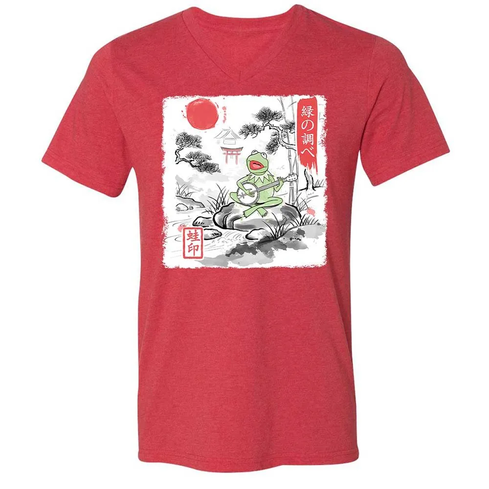 Unisex V-Neck T-Shirt - 3ML226GT - Heather Red - 6