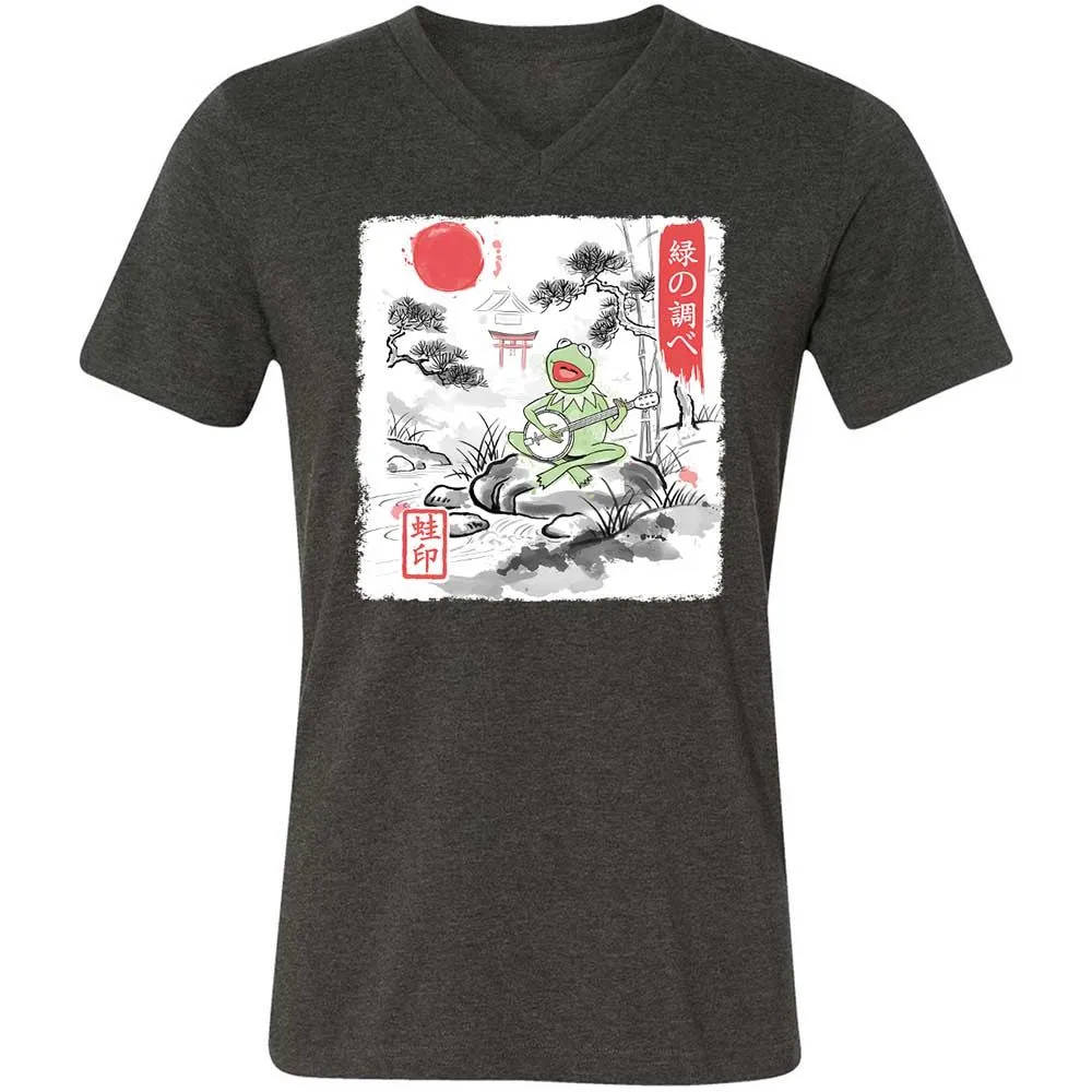 Unisex V-Neck T-Shirt - 3ML226GT - Dark Grey Heather - 8