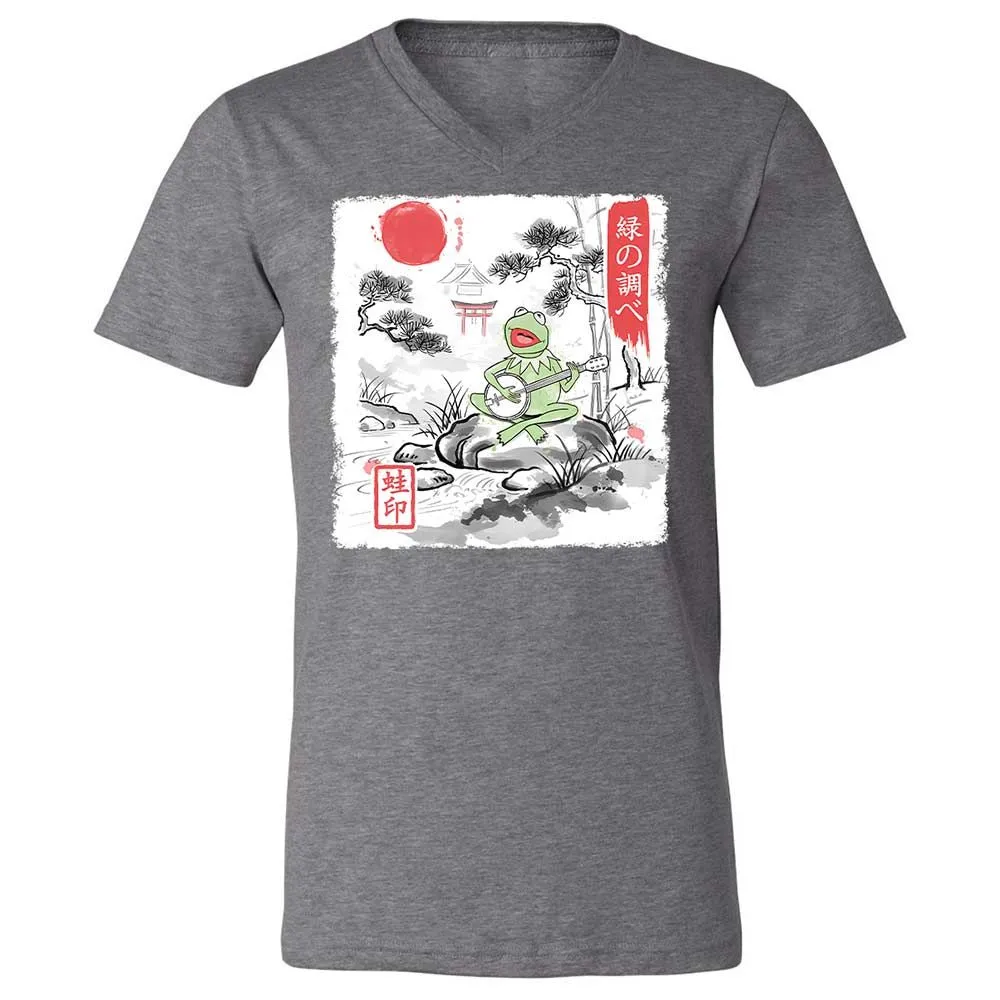 Unisex V-Neck T-Shirt - 3ML226GT - Deep Heather - 9