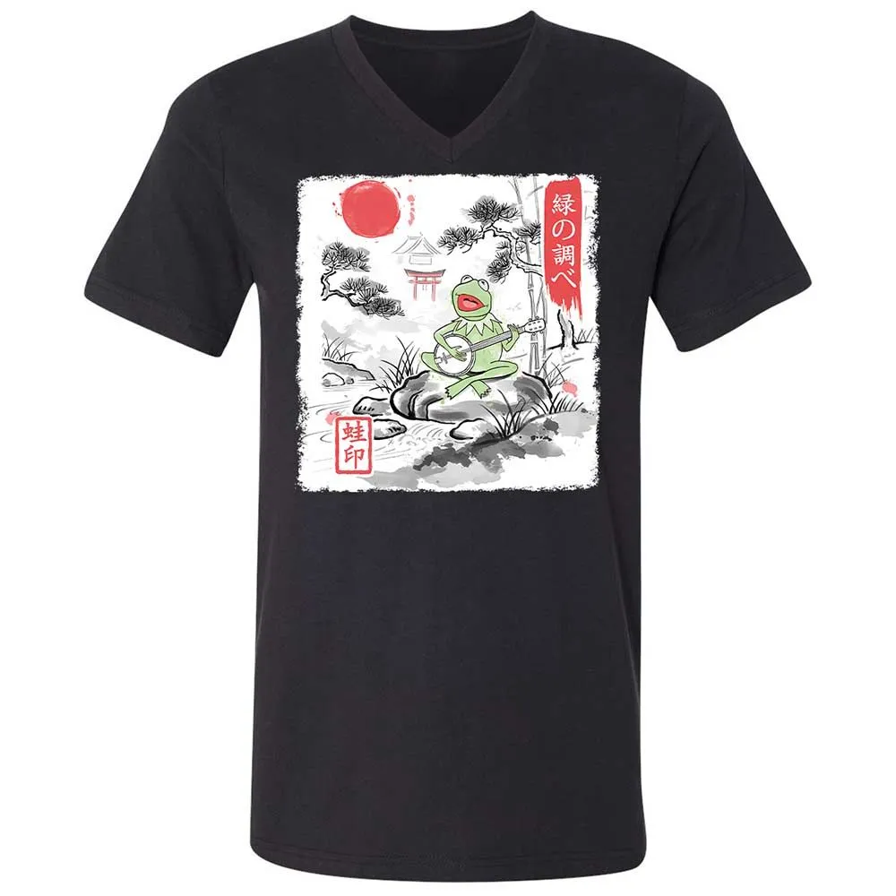 Unisex V-Neck T-Shirt - 3ML226GT - Black - 11