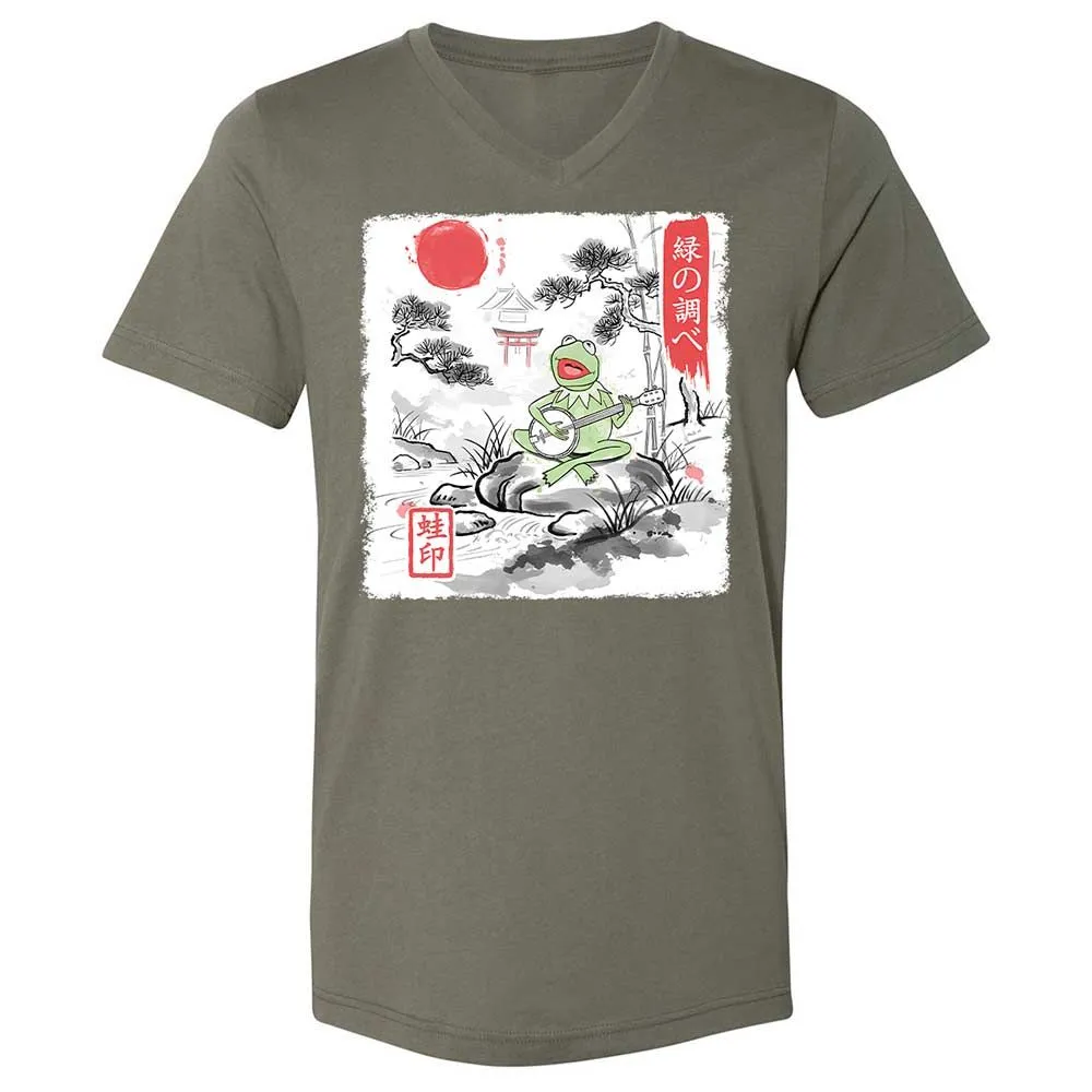 Unisex V-Neck T-Shirt - 3ML226GT - Military Green - 15