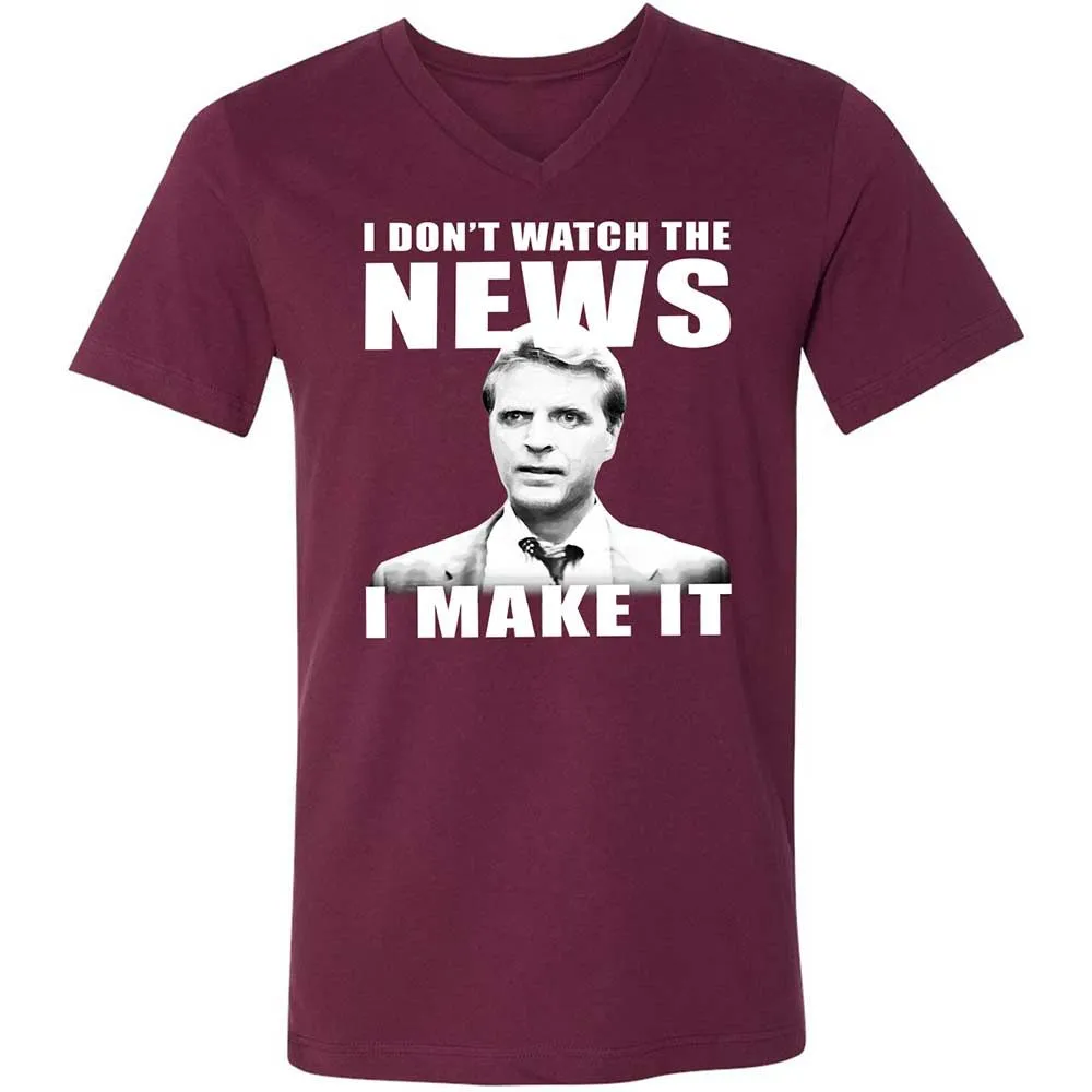 Unisex V-Neck T-Shirt - VFXH2L1F - Maroon - 8