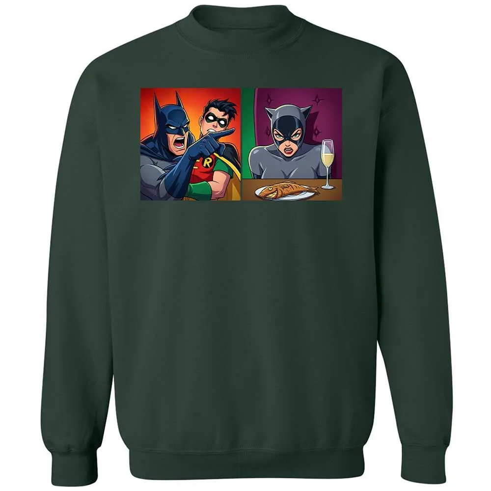 Bat Yelling at Catwoman - Forest Green - 5
