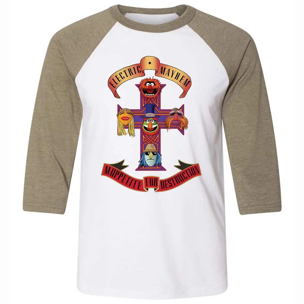 Muppetite For Mayhem - White/Heather Olive - 4