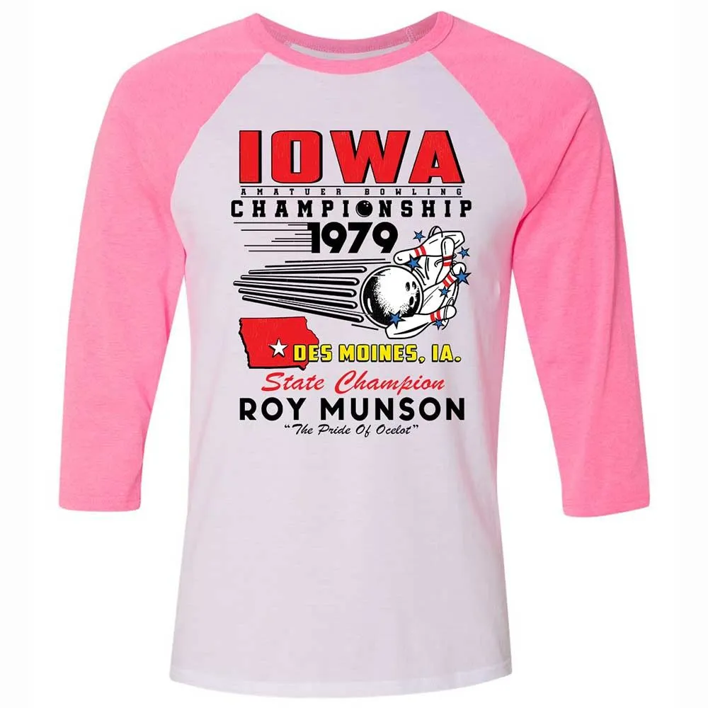 Unisex 3/4 Baseball Tee - 4E6Q2T9U - White/Neon Pink - 12