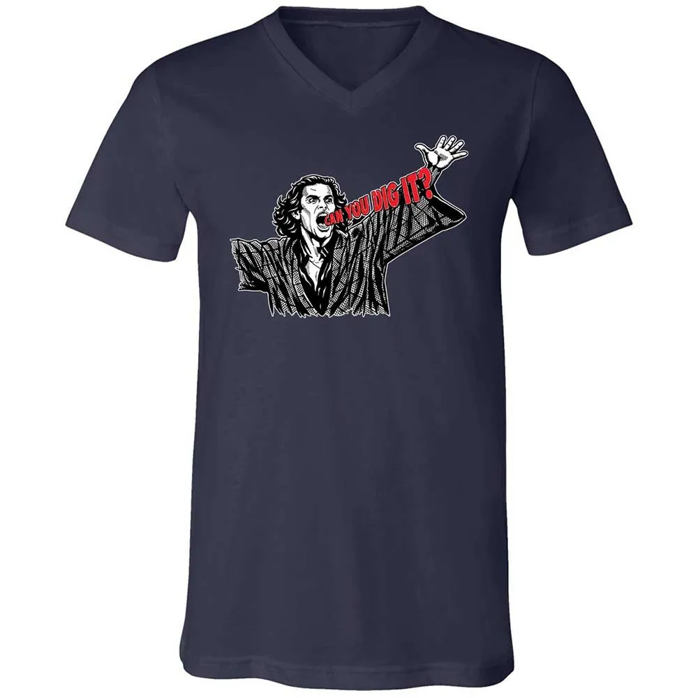 Unisex V-Neck T-Shirt - 3F9GJFQS - Navy - 2