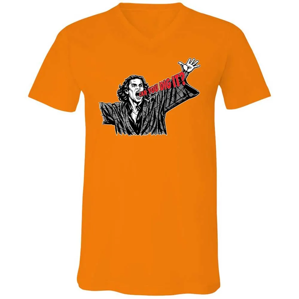 Unisex V-Neck T-Shirt - 3F9GJFQS - Orange - 12