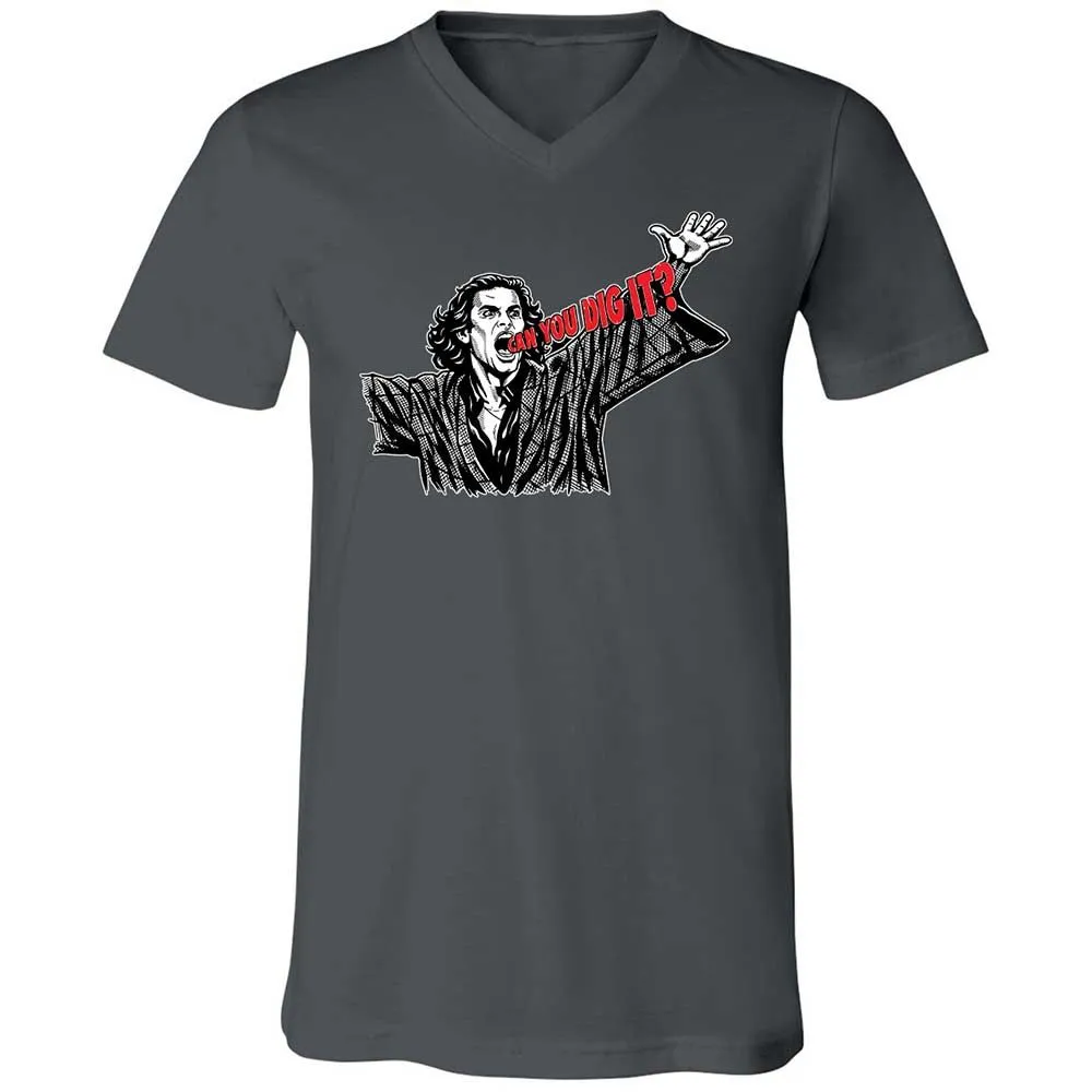 Unisex V-Neck T-Shirt - 3F9GJFQS - Asphalt - 13