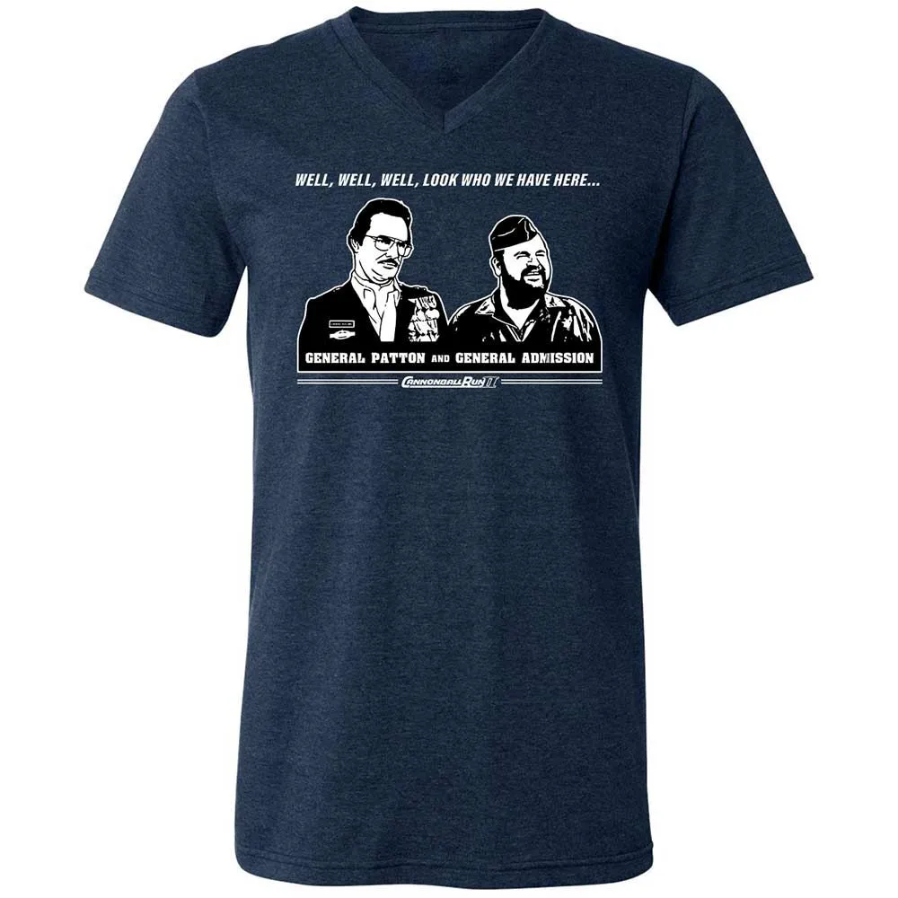 Unisex V-Neck T-Shirt - KND5NS4W - Heather Navy - 3