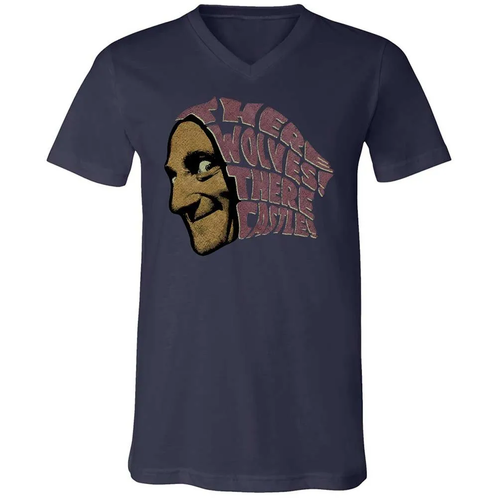 Unisex V-Neck T-Shirt - 8KGJX2QM - Navy - 2