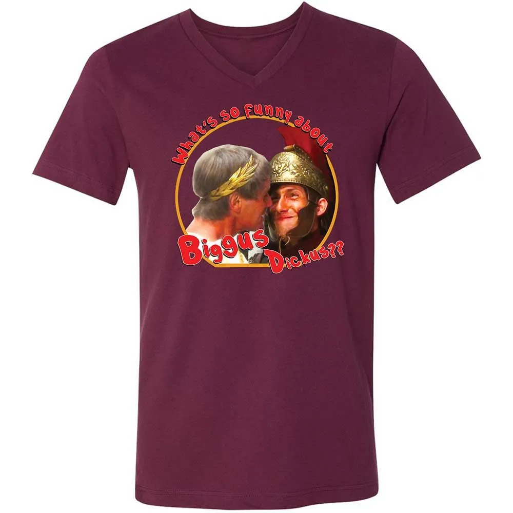 Unisex V-Neck T-Shirt - SU4ERRCC - Maroon - 8