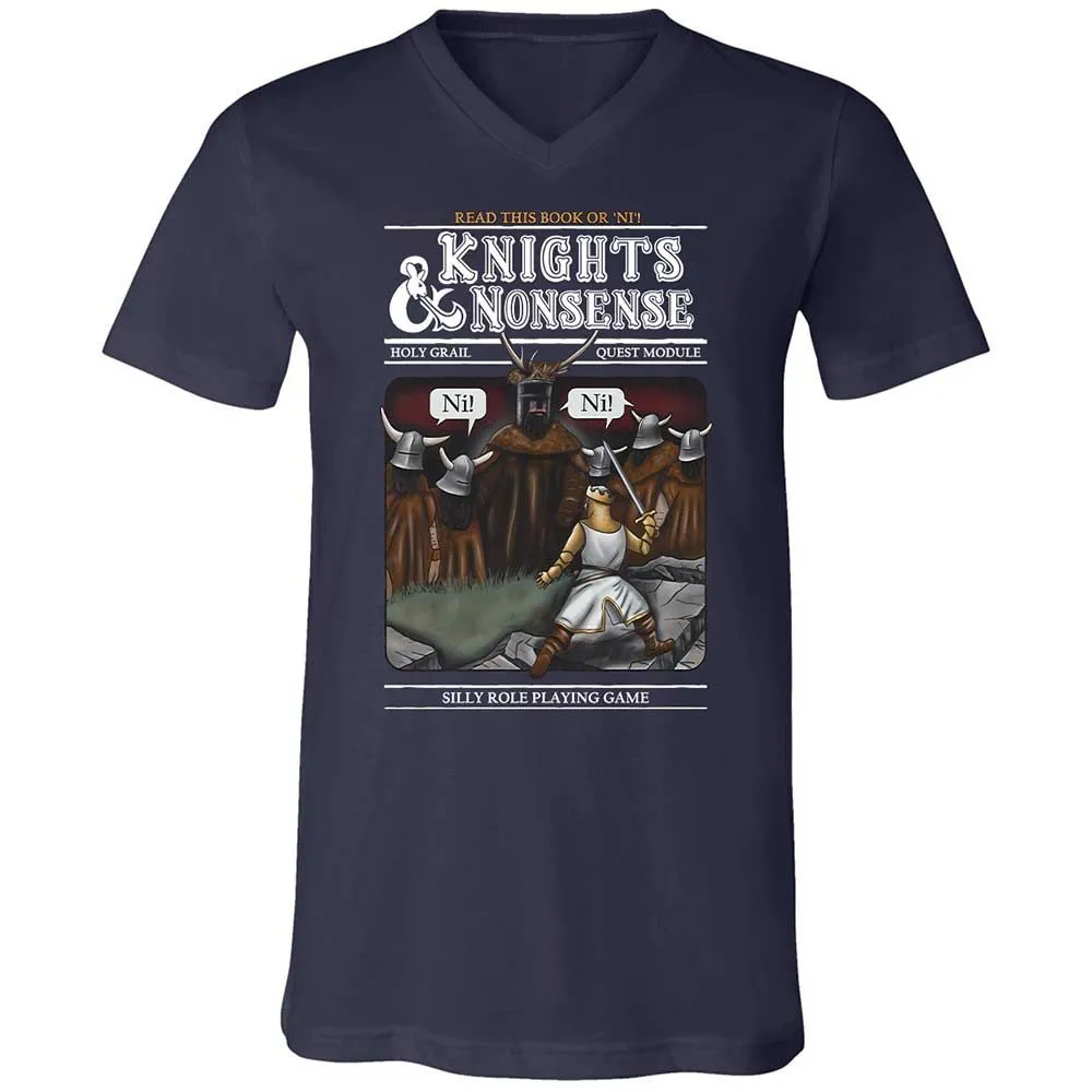 Unisex V-Neck T-Shirt - 8DRAX6KJ - Navy - 2