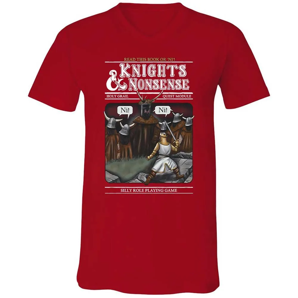 Unisex V-Neck T-Shirt - 8DRAX6KJ - Red - 6