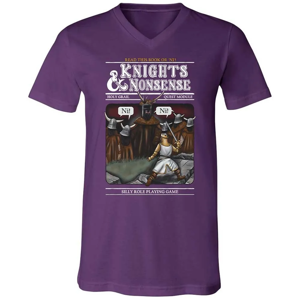 Unisex V-Neck T-Shirt - 8DRAX6KJ - Team Purple - 10