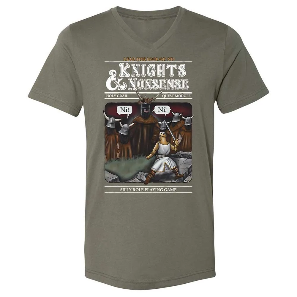 Unisex V-Neck T-Shirt - 8DRAX6KJ - Military Green - 11
