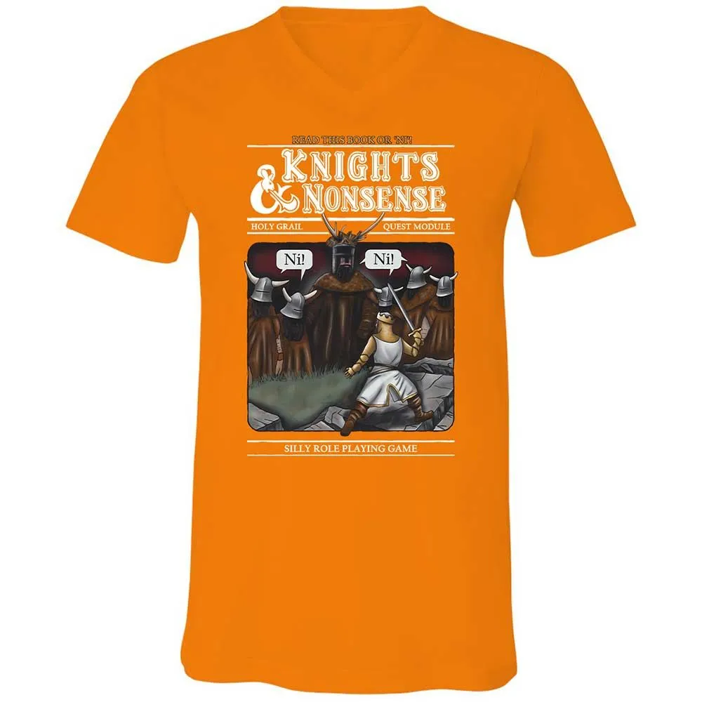 Unisex V-Neck T-Shirt - 8DRAX6KJ - Orange - 12
