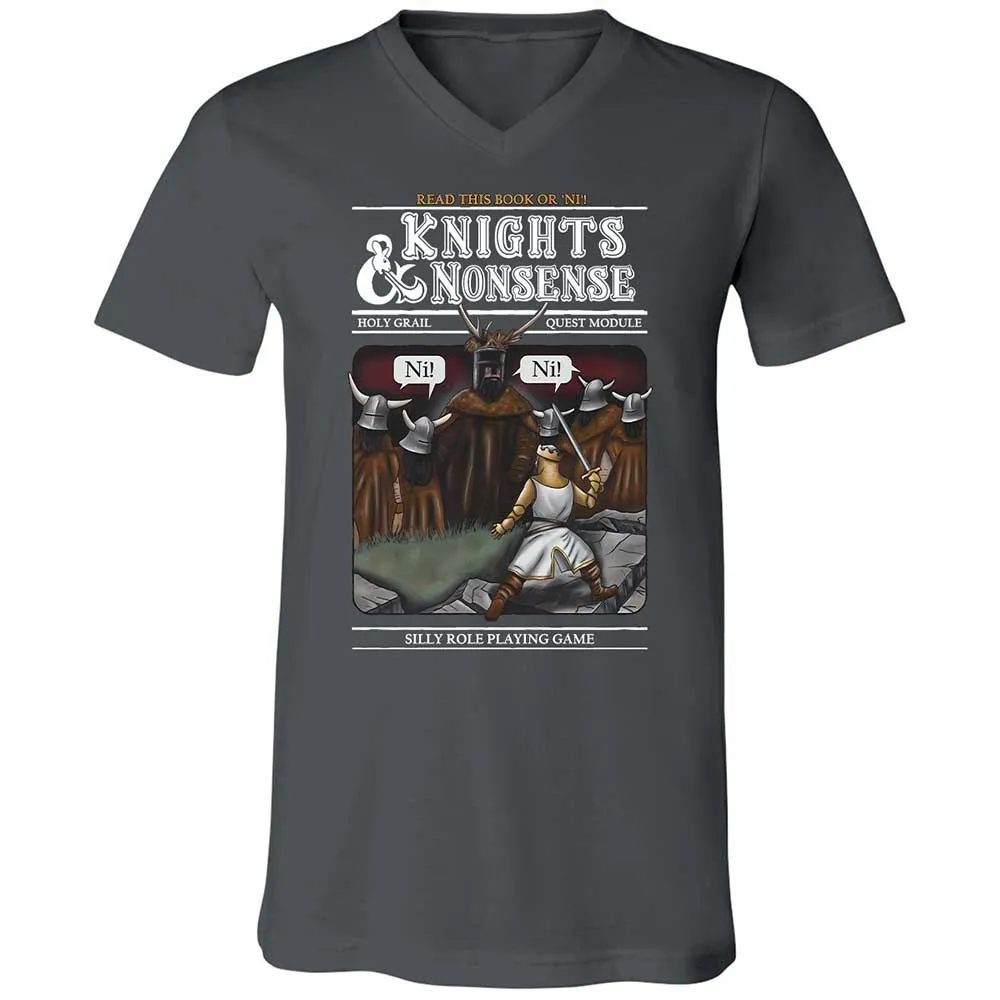 Unisex V-Neck T-Shirt - 8DRAX6KJ - Asphalt - 13