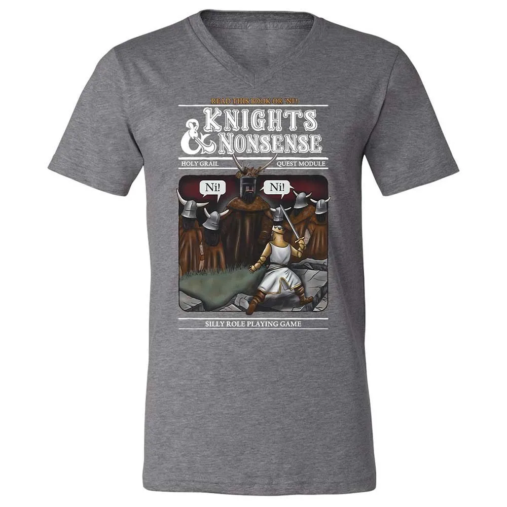 Unisex V-Neck T-Shirt - 8DRAX6KJ - Deep Heather - 14