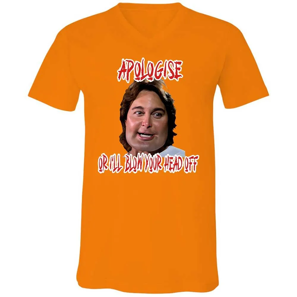 Unisex V-Neck T-Shirt - 5HCA5673 - Orange - 7