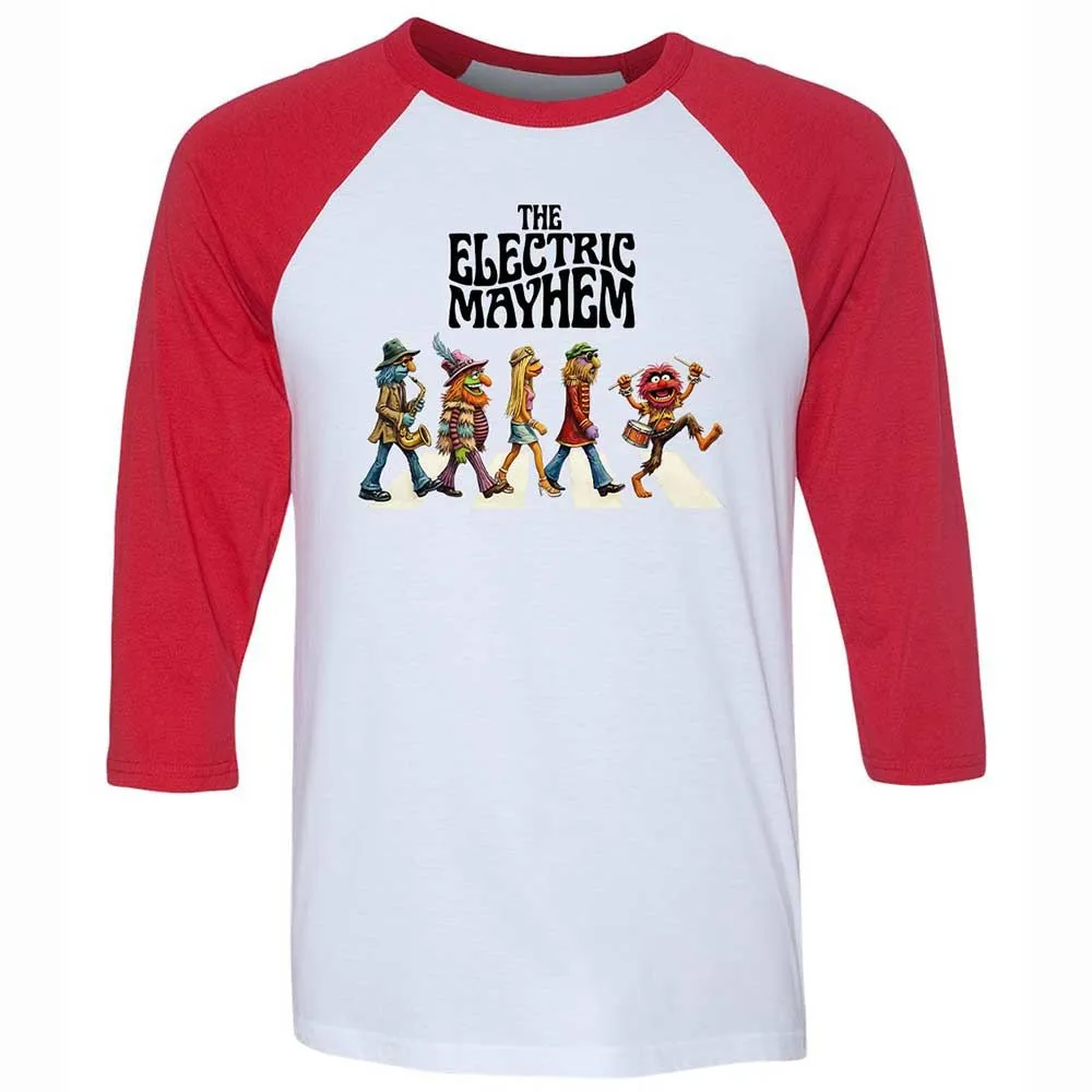 Unisex 3/4 Baseball Tee - 6M6W1B43 - White/Red - 9