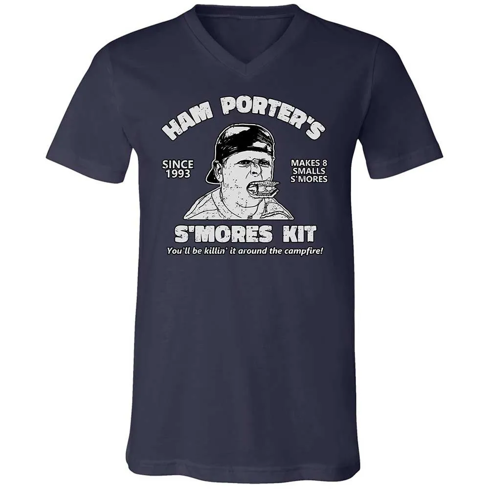 Unisex V-Neck T-Shirt - C6246HY6 - Navy - 2