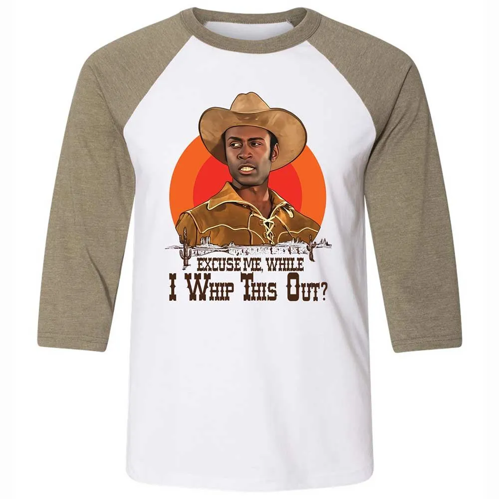 Excuse Me While I Whip This Out - White/Heather Olive - 4