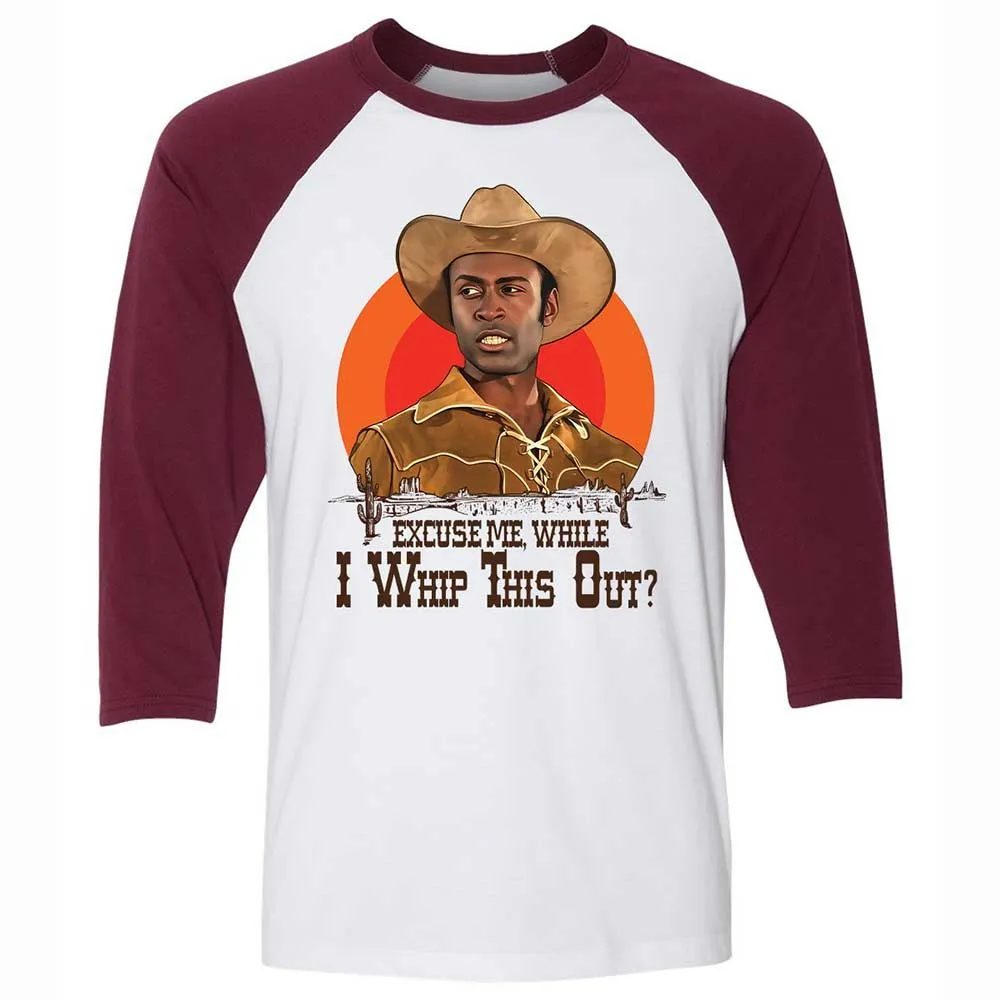 Excuse Me While I Whip This Out - White/Maroon - 7