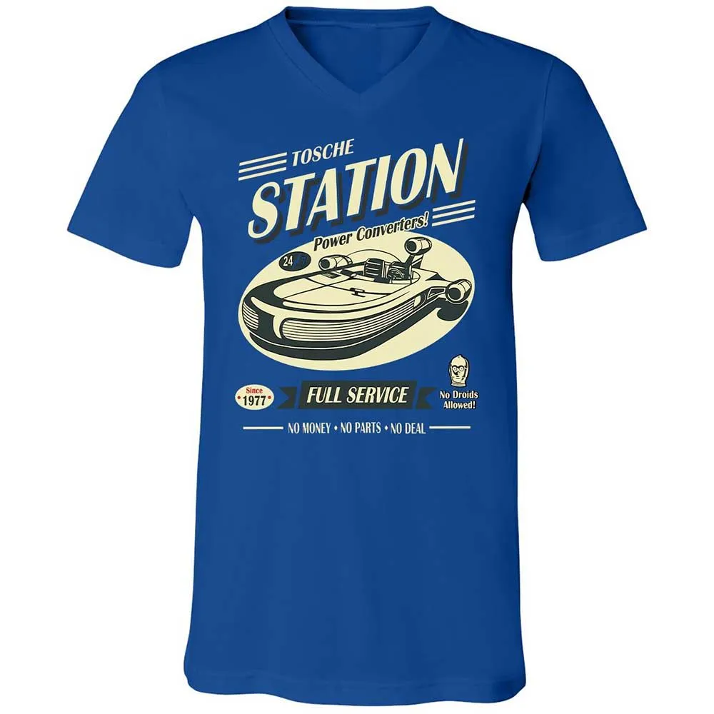 Unisex V-Neck T-Shirt - 83EFXEJU - True Royal - 4