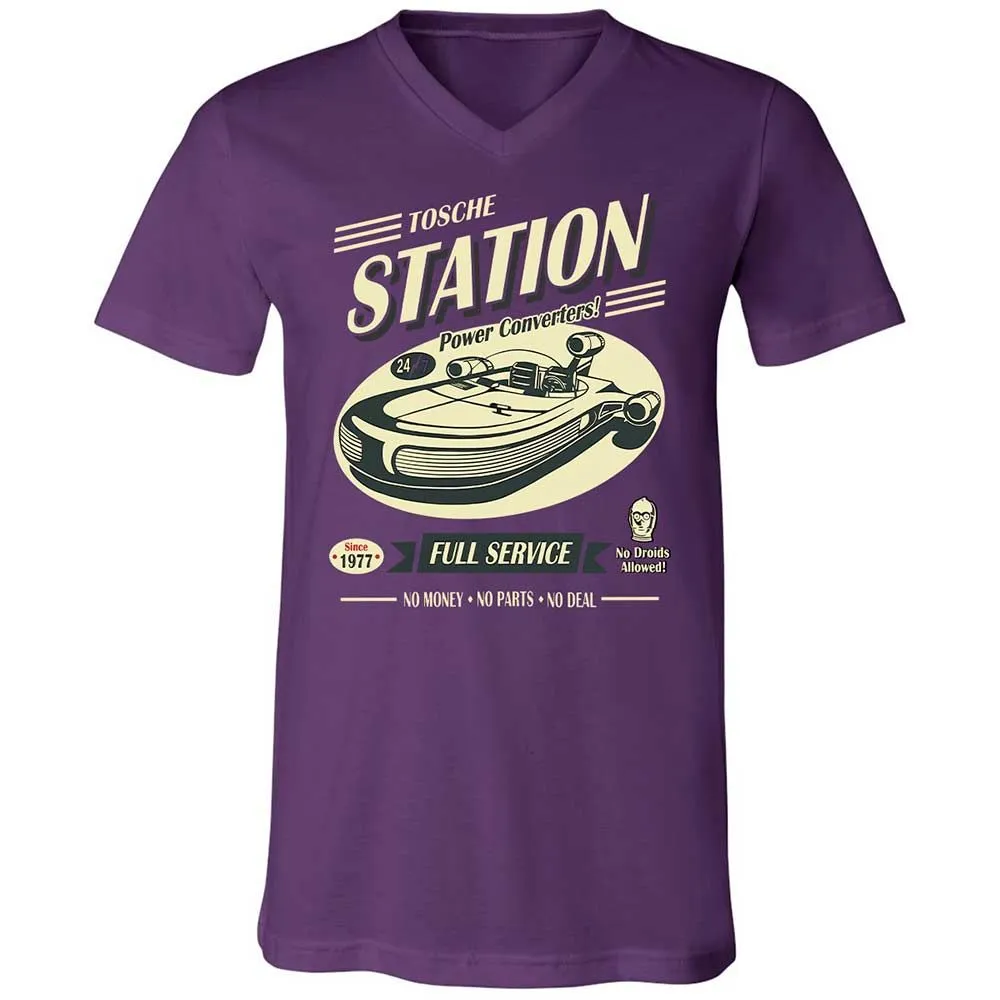 Unisex V-Neck T-Shirt - 83EFXEJU - Team Purple - 10
