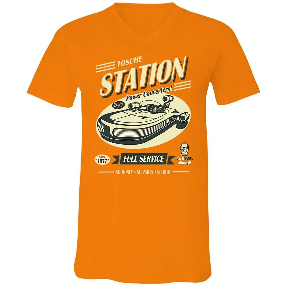 Unisex V-Neck T-Shirt - 83EFXEJU - Orange - 12