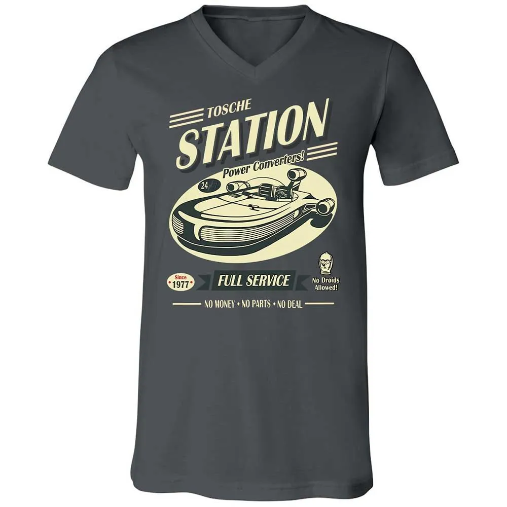 Unisex V-Neck T-Shirt - 83EFXEJU - Asphalt - 13