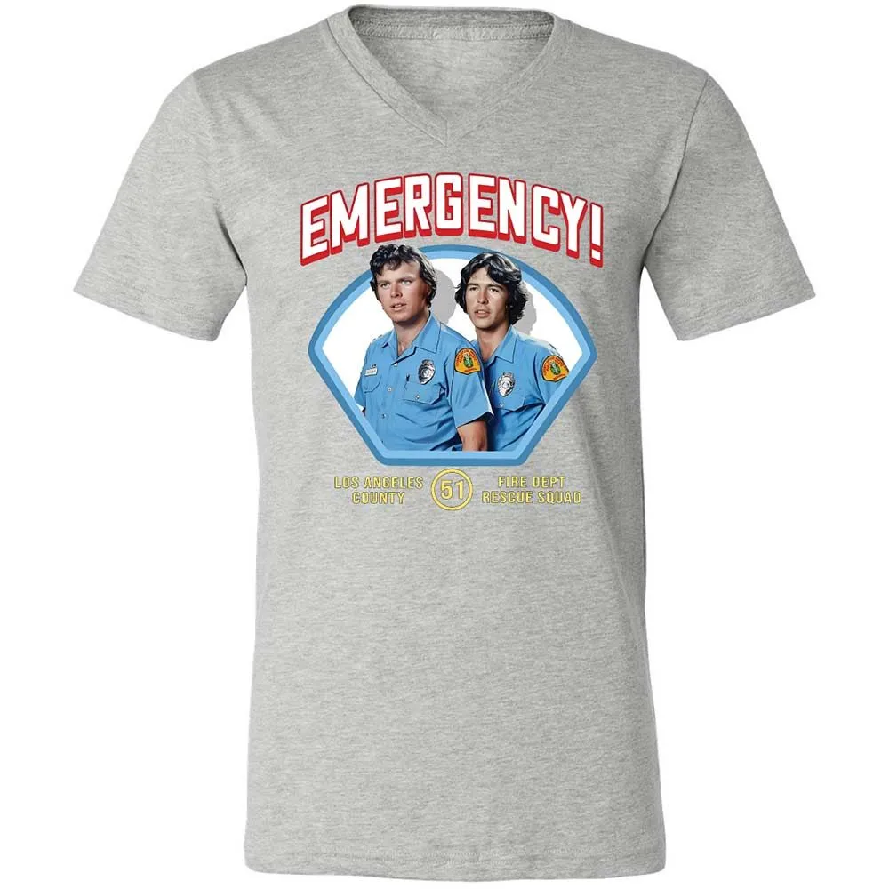 Unisex V-Neck T-Shirt - QABHDMRG - Athletic Heather - 2