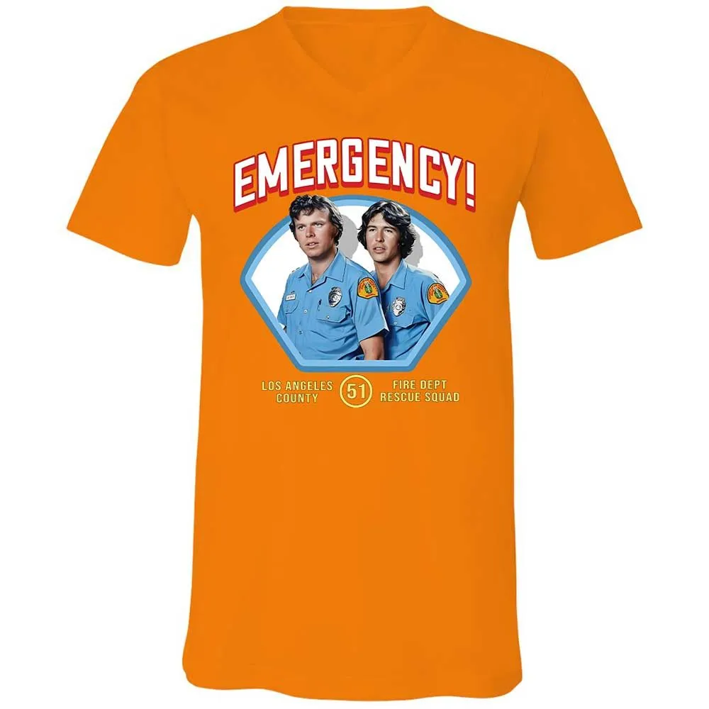 Unisex V-Neck T-Shirt - QABHDMRG - Orange - 7