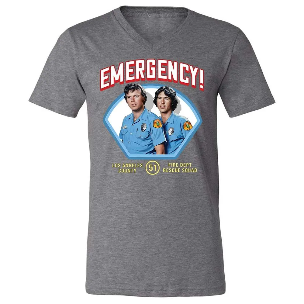 Unisex V-Neck T-Shirt - QABHDMRG - Deep Heather - 9
