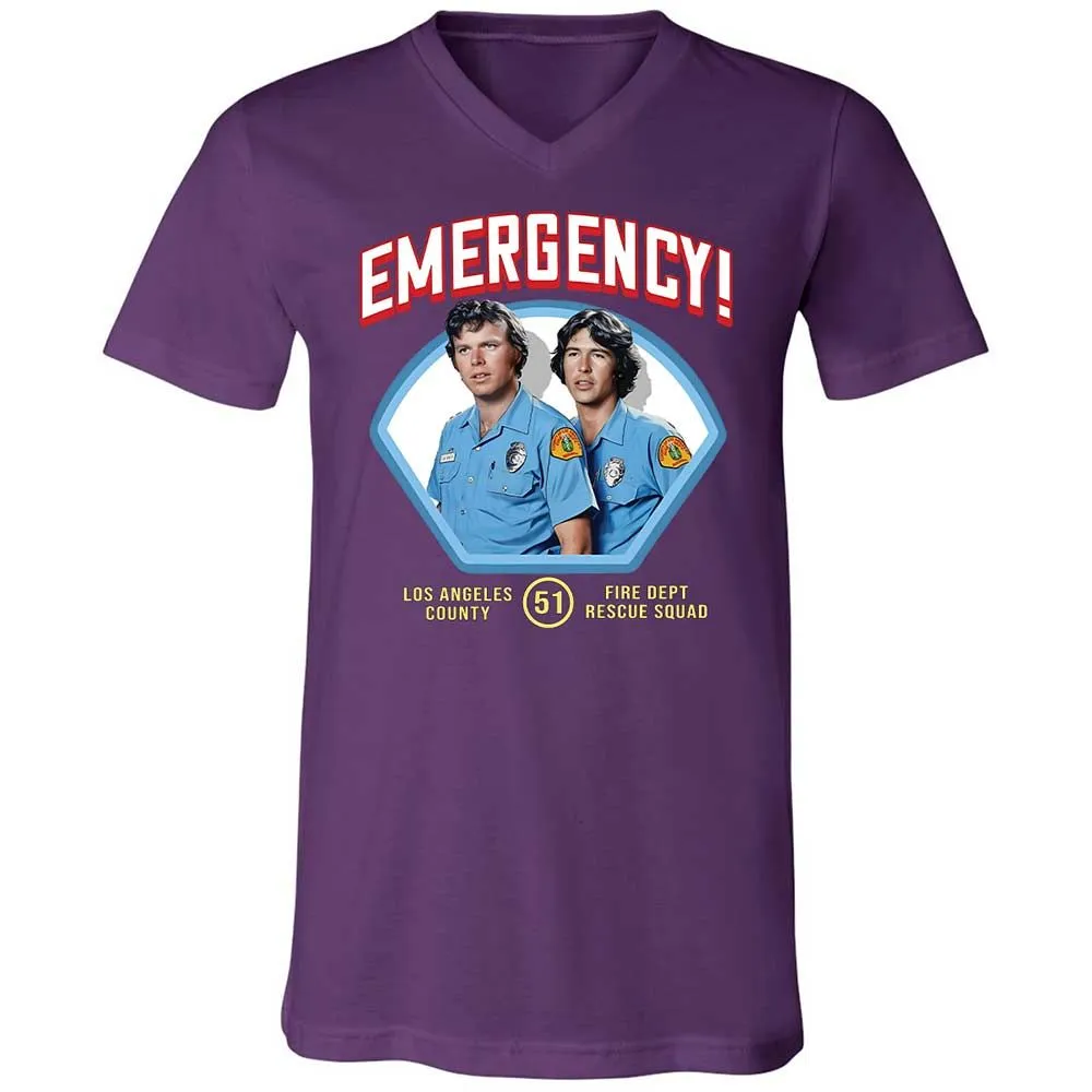 Unisex V-Neck T-Shirt - QABHDMRG - Team Purple - 10